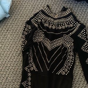 sequin balmain inspired bodysuit